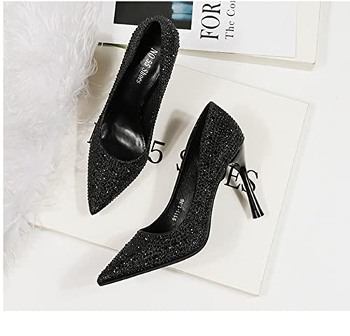 Sharp Heels Women's Singles Shoes Water Diamond Banquet Women's Shoes3