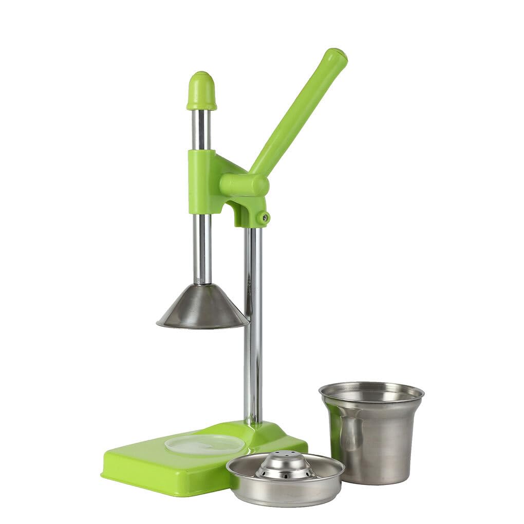 Exprimidor de frutas Prensa manual de eficiencia No se necesita agua Exprimidor manual acero inoxidable Extracción rápida jugo, rojo