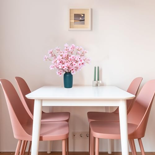 SITUMEIZI 6Pcs Artificial Cherry Blossom Branches Decor Fake Flowers Silk Spring Faux Flowers 16" Peach Bouquet for Home Wedding Bedroom Japanese Decoration DIY Table Centerpiece Arrangement(Pink) - Image 6