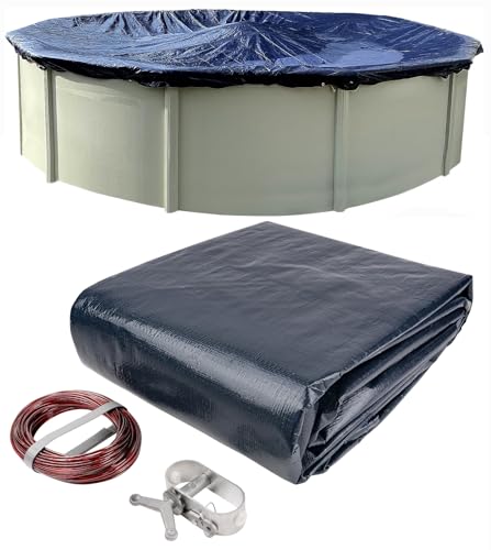 Winter Block 15&rsquo; ft. Round Pool Winter Cover for Above Ground Pools - 8-Year Warranty, Cold and UV...