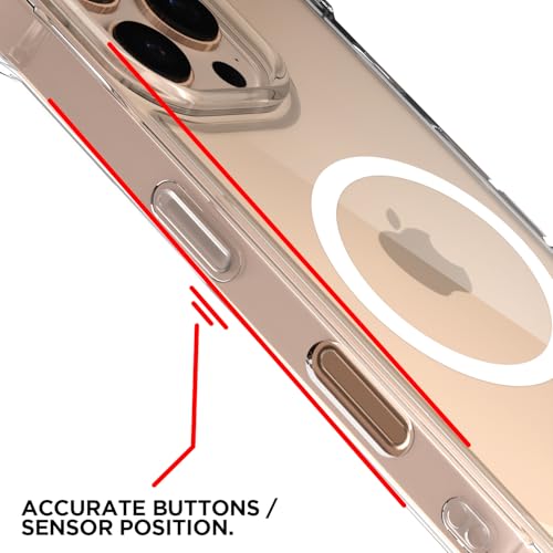 Image of Amazon Basics Back Cover for iPhone 16 Pro Mag-Safe Shockproof PC + TPU Protective Case Magnetic Support Bumper Case (Transparent Mag-Safe)