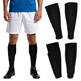 Mikovivi Schienbeinschoner und Beinstulpen für Kinder und Jugendliche, Kompressionsstrümpfe mit Wadenpolsterung für Kinder Teenager Jungen Mädchen Fußball Baseballausrüstung (Größe M)