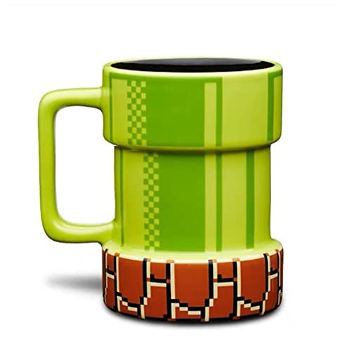 ノリタケ コーヒーカップ 漫画スーパーマリオ下水道ピクセル 3D コーヒーマグセラミックホームオフィスミルクティー水マグカップ箸置きカップ誕生日フェスティバルギフト マイセン コーヒーカップ