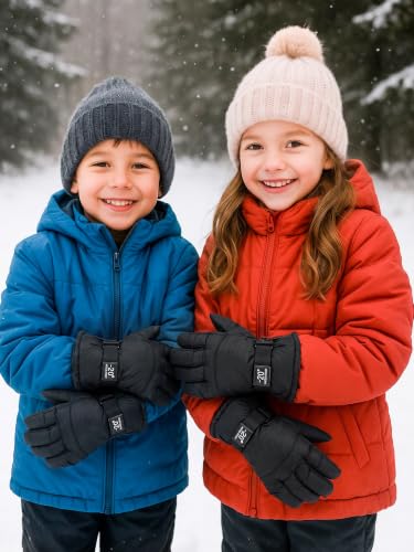 Image of Bencailor 3 Pairs Kids Ski Gloves Children Winter Gloves
