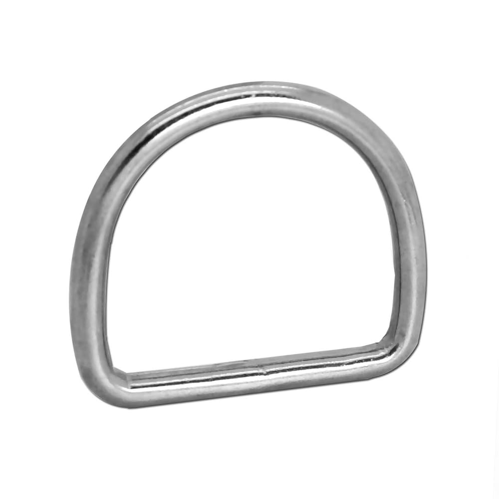Lot 8 Patch Anneau En D Acier Inox – Boucle D PVC 8 Cm Pour Kayak, Paddle, Bateau Gonflable (Sans Colle)