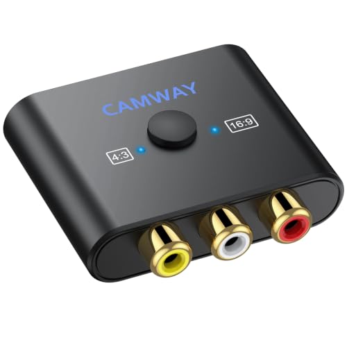 Image of CAMWAY RCA to HDMI Converter - 1080P AV to HDMI Video Converter 16:9 /4:3 Conversion Mini Composite CVBS Audio Video Adapter Supports PAL,NTSC for Wii,PS1,PS2,N64,X-Box,VHS, VCR, Blue-Ray DVD Players