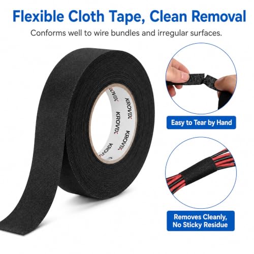 Image of Black Fabric Wire Harness Tape