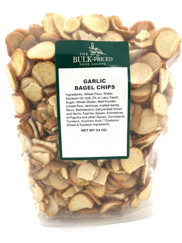 Garlic Bagel Chips, Bulk Size (1.5 lb. Resealable Zip Lock