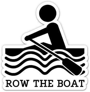 Row The Boat Stickers - Funny Rowing Rower Decals 2-Pack