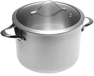 Calphalon Contemporary Stainless 8-Quart Stockpot with Glass Lid