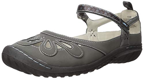 JBU by Jambu Women's Wildflower Encore Mary Jane Flat, Charcoal, 7 M US