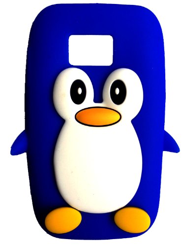 SKS Distribution® bleu foncé Mignon Pingouin Manchot Etui Coque Housse Pour Nokia Lumia 710 Cover