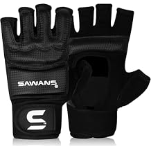 SAWANS MMA Gloves Karate Mitts Punch Bag Boxing Gloves Martial Arts Combat Taekwondo Kickboxing Mitts Fighting Grappling Training for Womens Mens Adults