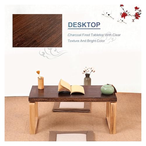 Table basse japonaise pliante bois gain de place 60x40