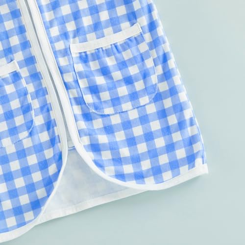 Image of Girls Boys Hooded Terry Coverups One Piece Swimsuits Summer Striped Trim Zip Up Short Sleeve Swim Cover Up Beachwear