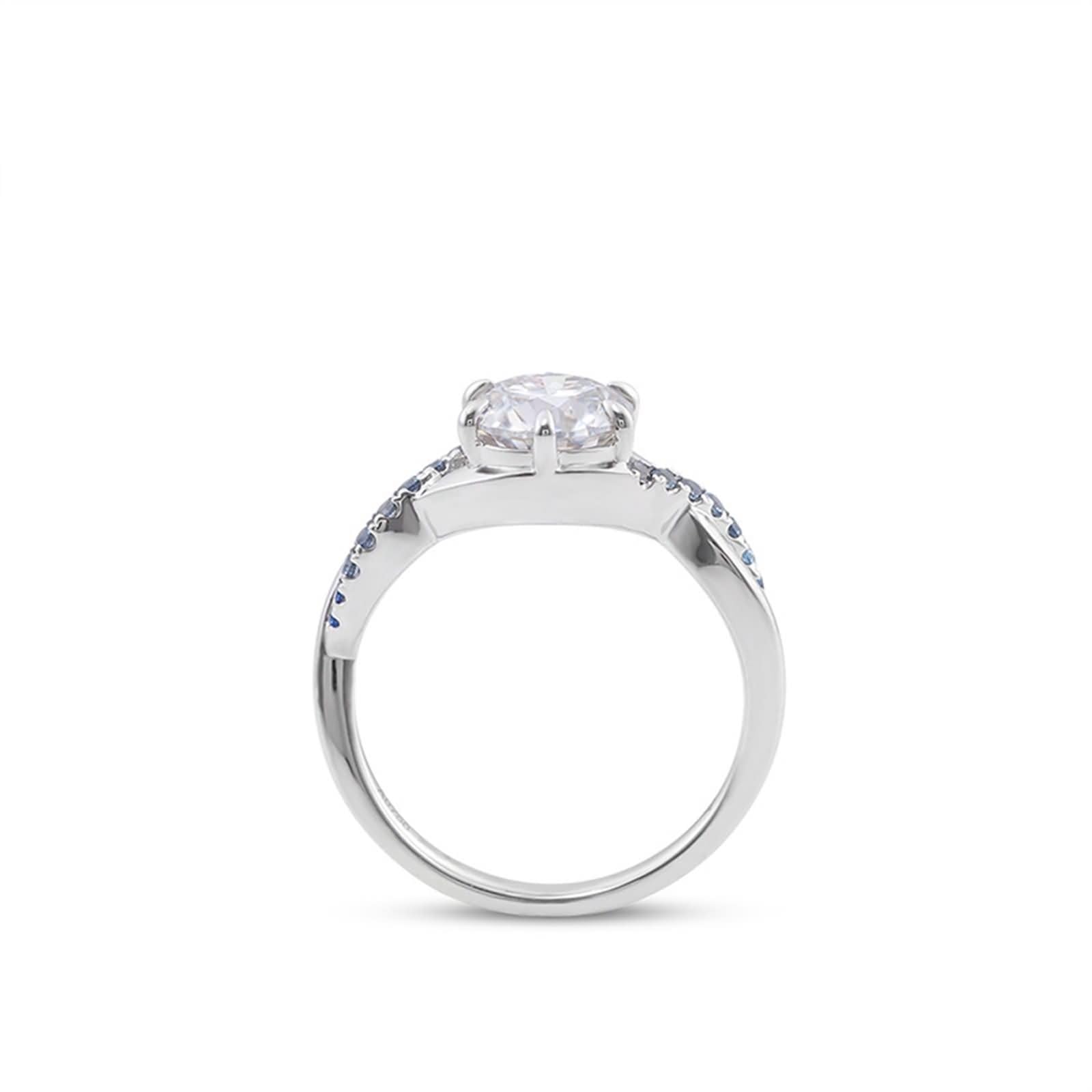 9K obrączki ślubne białe złoto 9K Moissanite 6 pazurów okrągłe z moissanitem rozmiar H 1/2 moda dla pań biżuteria zaręczynowa