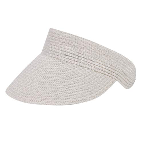 PRETYZOOM Proteção Uv Viseira de Sol Chapéu Chapéu de Aba Larga Ajustável Palha de Proteção Cap Prai