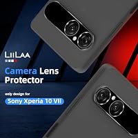LiiLaa Kamera Schutzfolie für Sony Xperia 10 VII / 10 VIII, 3 Stück Kameraschutz 9H Härte Kamera Glas Folie Anti-Kratzen Linse Schutzglas - Schwarz – Ansicht 2