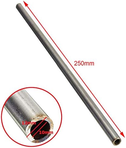 Miniatura 2 de 1 unid nuevo tubo capilar de acero inoxidable 304 0.472 in OD 0.394 in ID 9.843 in longitud plata para la industria herramienta