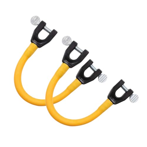 2PCS Ski Tip Connector Trainer Ski Clips for Kids EOHMAK Snowboard Connector Ski Clips Connectors for Beginners Skiing Training and Speed Control Ski Tip Wedge Aid Skiing Equipment (Yellow)