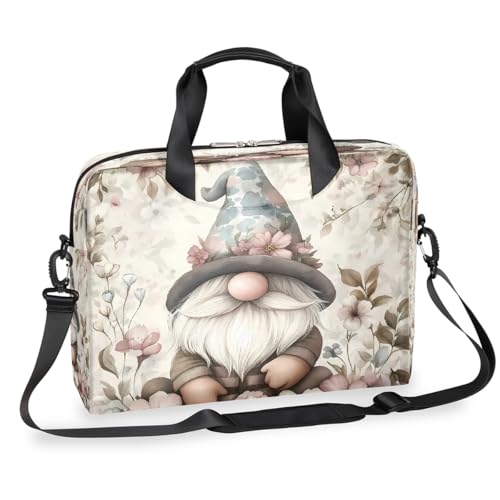 Bolsa vintage de laptop con patrón floral para hasta 16 in miniatura 1