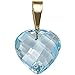 Produktbild JOBO Anhänger Herz 585 Gold Gelbgold 1 Blautopas
