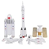 EXCEART 7pcs Space Birthday Cake Topper Outer Space Astronaut Rocket Satellite Cake Decor Planets...