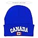 ZUYYON 2 Pcs Canada Maple Leaf Beanie Hats Embroidered Canada Flag Beanie Hat Canadian Themed Winter Warm Patriotic Knit Cap (Royal Blue, Red)