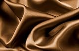Soft Silky Satin Solid Mocha Brown 4pc Deep Pocket Sheet Set for Queen Bed