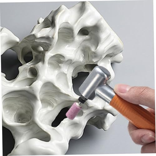 Mini amoladora neumática angular de 90 grados naranja con kit de accesorios para grabado 7