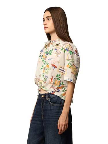 Image of ONLY Women's Cotton Regular Fit Shirt