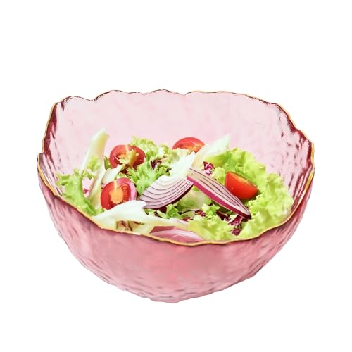 Image of The Better Home Borosilicate Glass Salad Bowls (670ml) | Serving Platter | Snack Serving Bowl | Fancy Salad Bowl | Glass Serving Bowls | Decoration Items for Home Decor