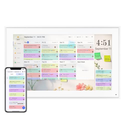 Digital Calendar 15.6 Inch, Electronic Calendar Chore Family Schedules, Smart