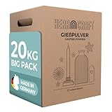 Keracraft Polvo de fundición blanco 20 kg – Polvo de moldeo en relieve blanco, para proyectos creativos