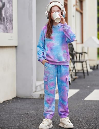 Image of Arshiner 2 Pieces Girls Outfits Fall Sweatsuits Sweatshirts and Sweatpants