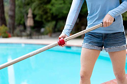 Pool Pole Telescopic 16Ft - Protuff 10X No Cost, No Hassle Replacements - Bonus Threaded Adapter - Heavy Duty Telescoping Pool Poles For Cleaning W/Pool Brush, Net, Rake, Skimmer, Vacuum #TOP5