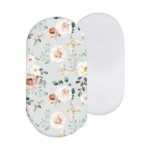 KANGQL Baby Fitted Sheet, Newborns Baby Fitted Sheet Crib Bed Cover Sheet Fitted Bassinet Sheets Mattress Cover Soft Removable Bedding Supplies, 2pcs set5