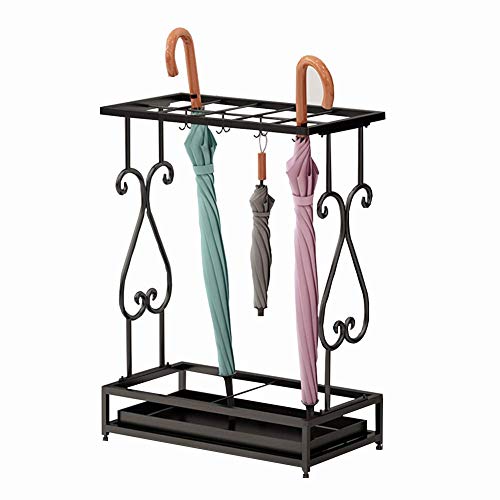 Support de parapluie noir 44x24x60cm pour hôtel et bureau