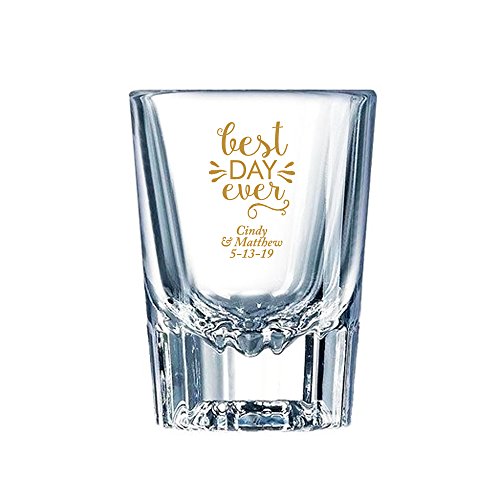 Vasos personalizados Barcraft para shot color oro pack 144