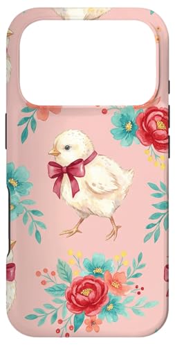 Baby Chicks Cottagecore Farm �t �t���[�����O���t�B�b�N �X�}�z�P�[�X iPhone 17 Pro �p