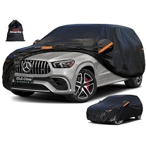 Kayme 7 Layers SUV Car Cover Custom Fit for Mercedes Benz GLE350 GLE450 GLE43 GLE53 GLE63(2015-2025) Waterproof All Weather for Automobiles, Outdoor Full Cover Rain Sun UV Protection.