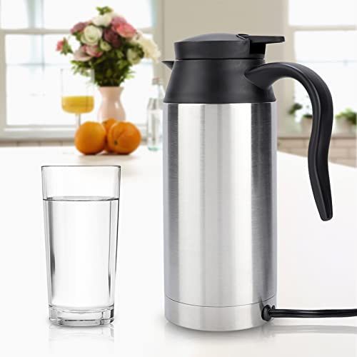 Tetera eléctrica portátil 12V acero 750ml para auto miniatura 5