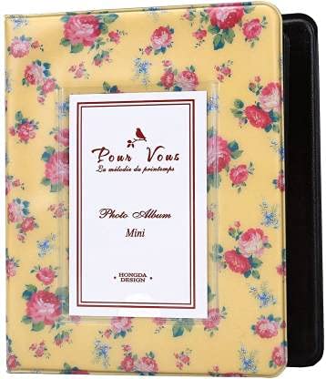 [Instax Mini 64 Page Photo Album] Pieces of Moment Book Album Compatible for Films of Fujiflm Instax Mini 7s 8 8+ 9 25 26 50s 70 90 10 11 30 55 20 50 7 LiPlay & Hello Kitty (Yellow Pattern)-image-11