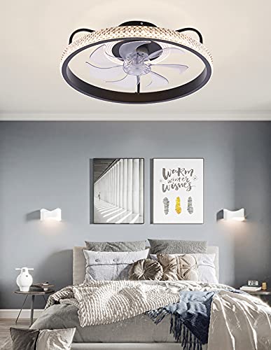 Ventilateur de plafond télécommande et éclairage LED silencieux réglable - 3
