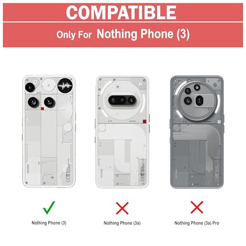 Image of Zapcase Back Case Cover for Nothing Phone 3| Compatible for Nothing Phone 3 Back Cover | Clear Case with Camera Protection | (TPU + PC | Matte Black)