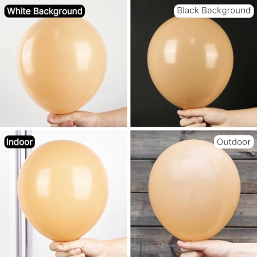 Image of PartyWoo Nude Balloons 50pcs Apricot Fall Neutral Color 12 Inch