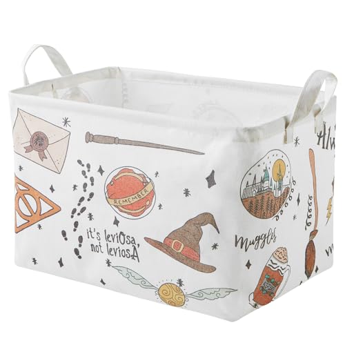 Image of vradcorel Nursery Decor,Baby Laundry Large Hamper Basket Foldable With Waterproof Pe Coating,Potter Dirty Clothes Basket for Kids,Bedroom,Bathroom Set,Toy Bin,Boys and Girls Birthday Gifts
