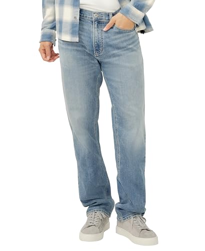 Silver Jeans Co. Mens Grayson Classic Fit Straight Leg Luxe Heritage Jeans