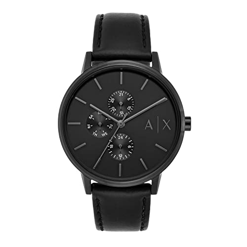 Armani Exchange Analog Black Dial Men's Watch-AX2719 Genuine Leather, Black Strap - Image 2