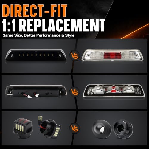 LED Third Brake Light with License Plate Lights Kit For 2009-2014 Ford F150 — 사진 5